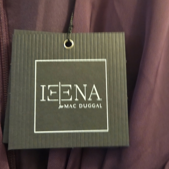 Mac Duggal Elegant Deep Purple/ Plum Plunge Neckline Satin Long Sleeve Jumpsuit - Picture 2 of 16